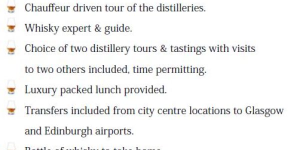 whisky itinerary